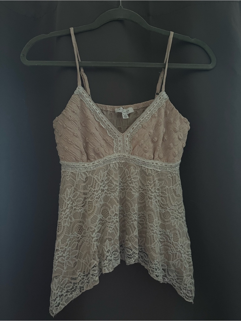 iris Lace-Trim Camisole in a soft pink
